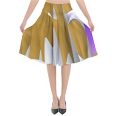 Europa Positive Thinking Mountain Flared Midi Skirt by Pakrebo