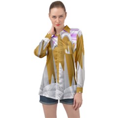 Europa Positive Thinking Mountain Long Sleeve Satin Shirt