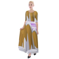 Europa Positive Thinking Mountain Half Sleeves Maxi Dress by Pakrebo