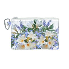 Flowers Lilies Arrangement Bouquet Canvas Cosmetic Bag (medium) by Pakrebo