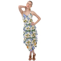 Flowers Lilies Arrangement Bouquet Layered Bottom Dress by Pakrebo