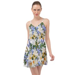 Flowers Lilies Arrangement Bouquet Summer Time Chiffon Dress