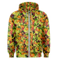 Background Pattern Structure Fruit Men s Zipper Hoodie by Pakrebo