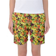 Background Pattern Structure Fruit Women s Basketball Shorts by Pakrebo