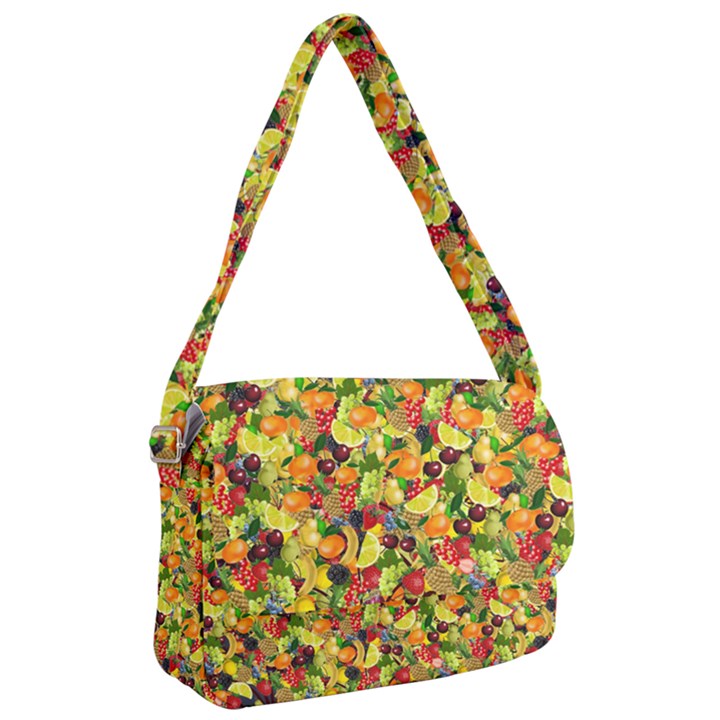 Background Pattern Structure Fruit Courier Bag