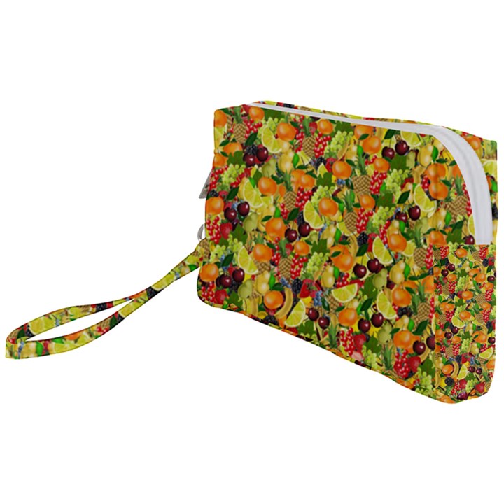 Background Pattern Structure Fruit Wristlet Pouch Bag (Small)