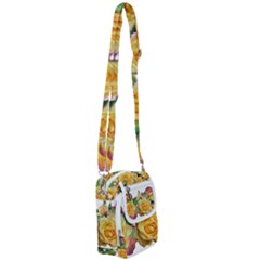 Flowers Roses Autumn Leaves Shoulder Strap Belt Bag by Pakrebo