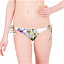 Flowers Roses White Mauve Babianas Bikini Bottom View1