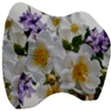 Flowers Roses White Mauve Babianas Velour Head Support Cushion View3