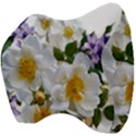 Flowers Roses White Mauve Babianas Velour Head Support Cushion View4