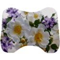 Flowers Roses White Mauve Babianas Head Support Cushion View1