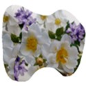 Flowers Roses White Mauve Babianas Head Support Cushion View3