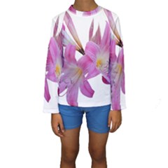 Lily Belladonna Easter Lily Kids  Long Sleeve Swimwear by Pakrebo