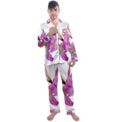 Lily Belladonna Easter Lily Men s Satin Pajamas Long Pants Set by Pakrebo