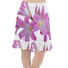 Lily Belladonna Easter Lily Fishtail Chiffon Skirt by Pakrebo