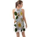 Roses Stamens Pollen Buds White Halter Tie Back Chiffon Dress View2