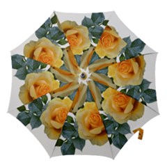 Roses Yellow Flowers Fragrant Hook Handle Umbrellas (small) by Pakrebo