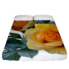 Roses Yellow Flowers Fragrant Fitted Sheet (king Size) by Pakrebo