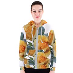 Roses Yellow Flowers Fragrant Women s Zipper Hoodie by Pakrebo