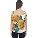 Roses Yellow Flowers Fragrant Cutout Shoulder Tee View2