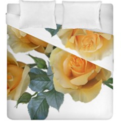 Roses Yellow Flowers Fragrant Duvet Cover Double Side (king Size) by Pakrebo