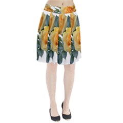 Roses Yellow Flowers Fragrant Pleated Skirt by Pakrebo