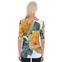 Roses Yellow Flowers Fragrant Wide Neckline Tee View2