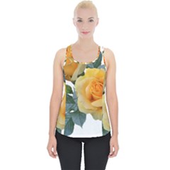 Roses Yellow Flowers Fragrant Piece Up Tank Top by Pakrebo