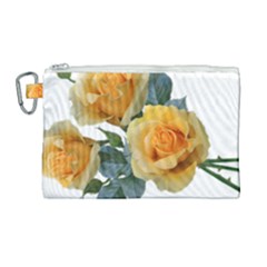 Roses Yellow Flowers Fragrant Canvas Cosmetic Bag (large) by Pakrebo