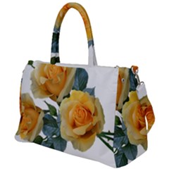 Roses Yellow Flowers Fragrant Duffel Travel Bag by Pakrebo