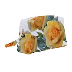 Roses Yellow Flowers Fragrant Wristlet Pouch Bag (medium) by Pakrebo