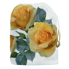 Roses Yellow Flowers Fragrant Drawstring Pouch (xxxl) by Pakrebo