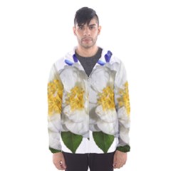 Flowers Camellia Bluebells Fragrant Men s Hooded Windbreaker