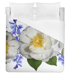 Flowers Camellia Bluebells Fragrant Duvet Cover (queen Size) by Pakrebo