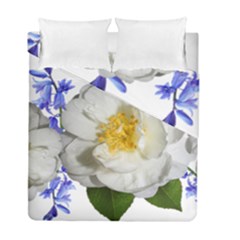 Flowers Camellia Bluebells Fragrant Duvet Cover Double Side (full/ Double Size) by Pakrebo