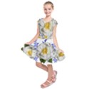 Flowers Camellia Bluebells Fragrant Kids  Short Sleeve Dress View1