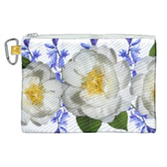 Flowers Camellia Bluebells Fragrant Canvas Cosmetic Bag (xl) by Pakrebo