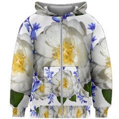 Flowers Camellia Bluebells Fragrant Kids  Zipper Hoodie Without Drawstring