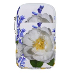 Flowers Camellia Bluebells Fragrant Waist Pouch (small) by Pakrebo