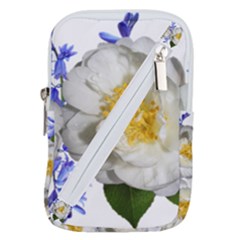 Flowers Camellia Bluebells Fragrant Belt Pouch Bag (large) by Pakrebo