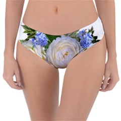 Roses Flowers Plumbago Arrangement Reversible Classic Bikini Bottoms by Pakrebo