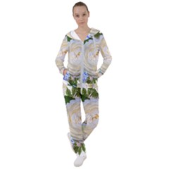 Roses Flowers Plumbago Arrangement Women s Tracksuit by Pakrebo