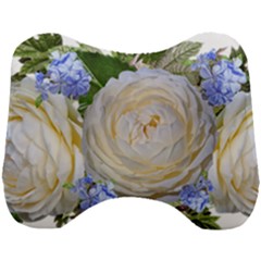 Roses Flowers Plumbago Arrangement Head Support Cushion