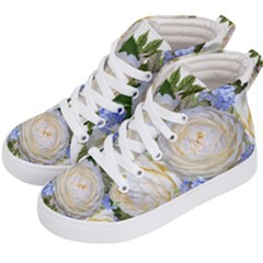 Roses Flowers Plumbago Arrangement Kids  Hi-top Skate Sneakers by Pakrebo