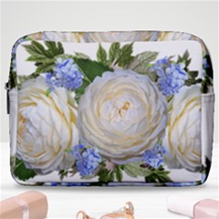 Roses Flowers Plumbago Arrangement Make Up Pouch (large) by Pakrebo