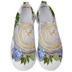 Roses Flowers Plumbago Arrangement Men s Slip On Sneakers by Pakrebo