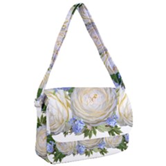 Roses Flowers Plumbago Arrangement Courier Bag by Pakrebo