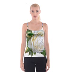 Rose White Flower Plumbago Spaghetti Strap Top by Pakrebo