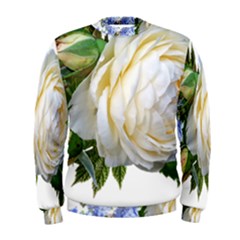 Rose White Flower Plumbago Men s Sweatshirt