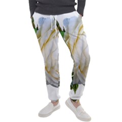 Rose White Flower Plumbago Men s Jogger Sweatpants by Pakrebo